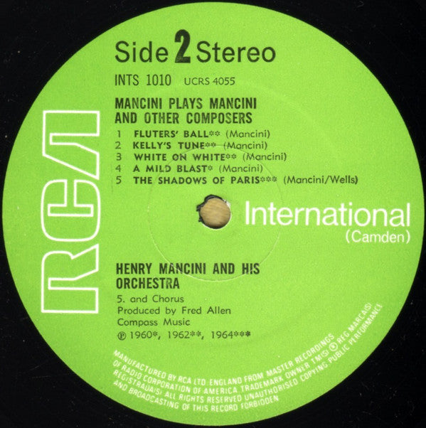 Henry Mancini And His Orchestra : Mancini Plays Mancini (And Other Composers) (LP, Album, RP)