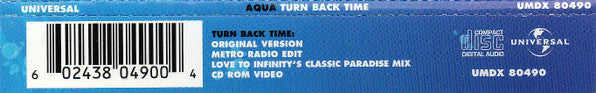 Aqua : Turn Back Time (CD, Single, Enh, CD2)