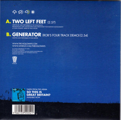 The Holloways : Two Left Feet (7", Single, RE, Gat)
