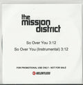 The Mission District : So Over You (CDr, Single, Promo)