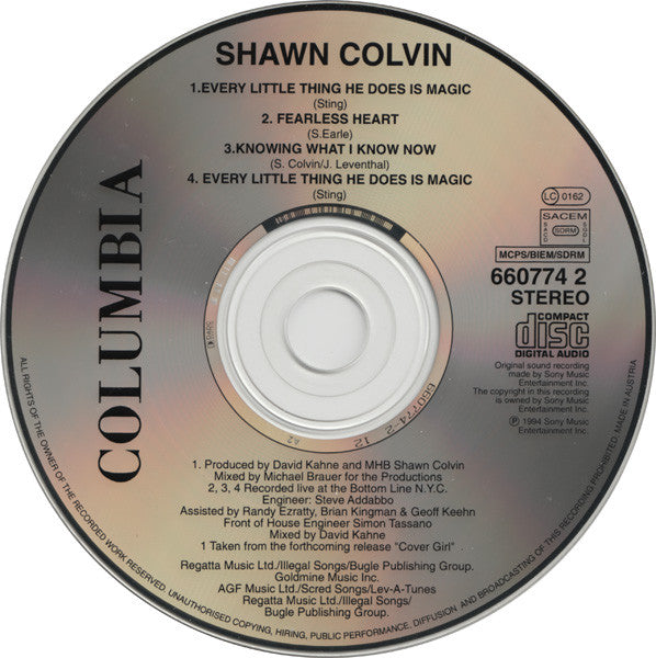 Shawn Colvin : Every Little Thing He Does Is Magic (CD, Maxi)