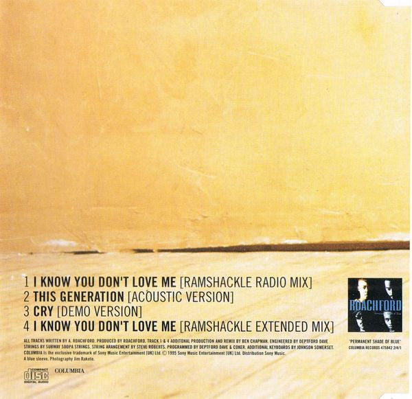 Roachford : I Know You Don't Love Me (CD, Maxi)
