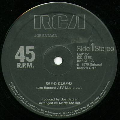 Joe Bataan : Rap-O Clap-O (12")