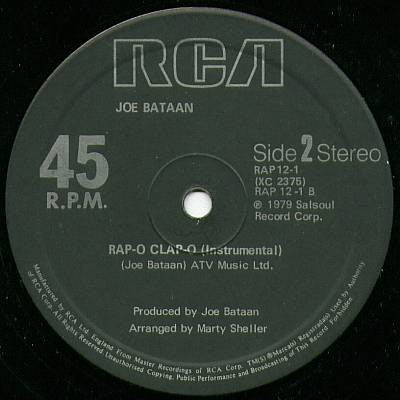 Joe Bataan : Rap-O Clap-O (12")