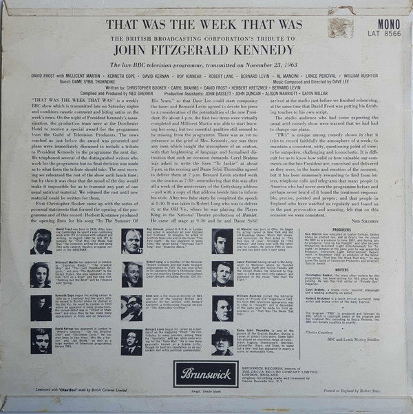 British Broadcasting Corporation : That Was The Week That Was (LP, Mono)