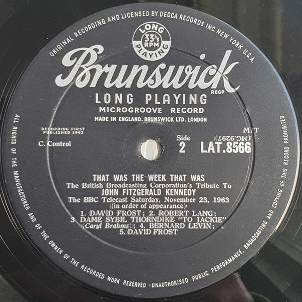 British Broadcasting Corporation : That Was The Week That Was (LP, Mono)