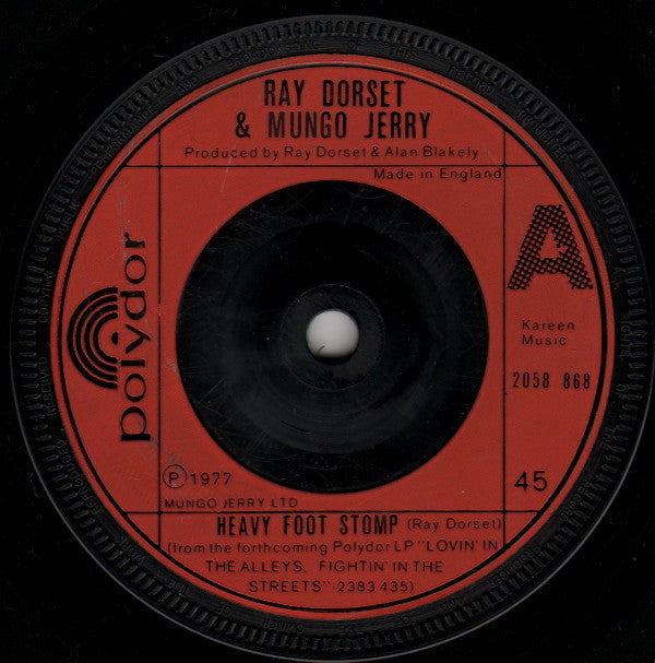 Ray Dorset & Mungo Jerry : Heavy Foot Stomp (7", Single)