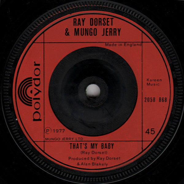 Ray Dorset & Mungo Jerry : Heavy Foot Stomp (7", Single)