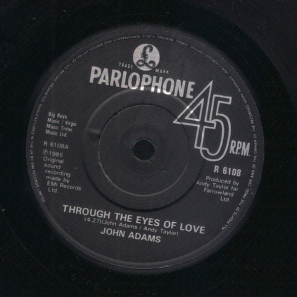 John Adams (3) : Through The Eyes Of Love (7")