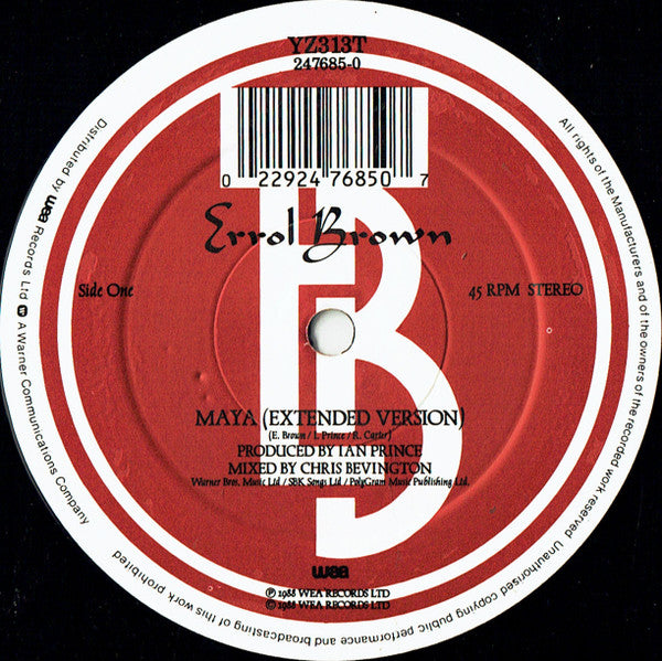 Errol Brown : Maya (12")