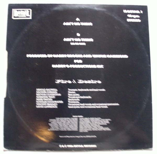 Fire & Desire : Ain't No Thing (12")