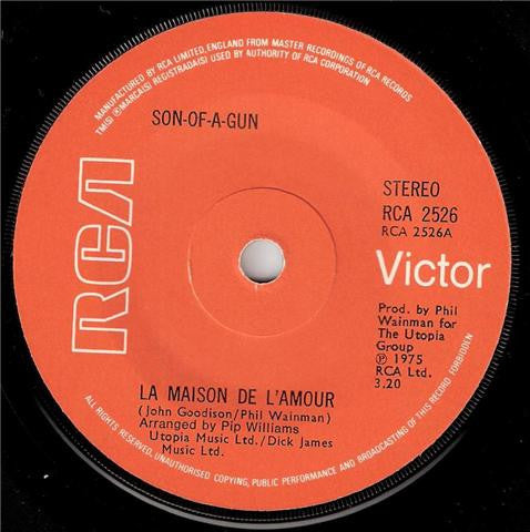 Son-Of-A-Gun : La Maison De L'Amour (7", Sol)