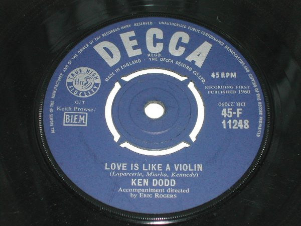 Ken Dodd : Love Is Like A Violin (7", O/T)