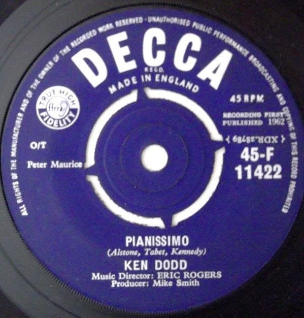 Ken Dodd : Pianissimo (7", Single)