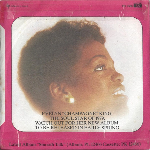 Evelyn King : I Don't Know If It's Right (7", Single)