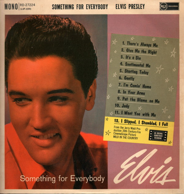 Elvis Presley : Something For Everybody (LP, Album, Mono)