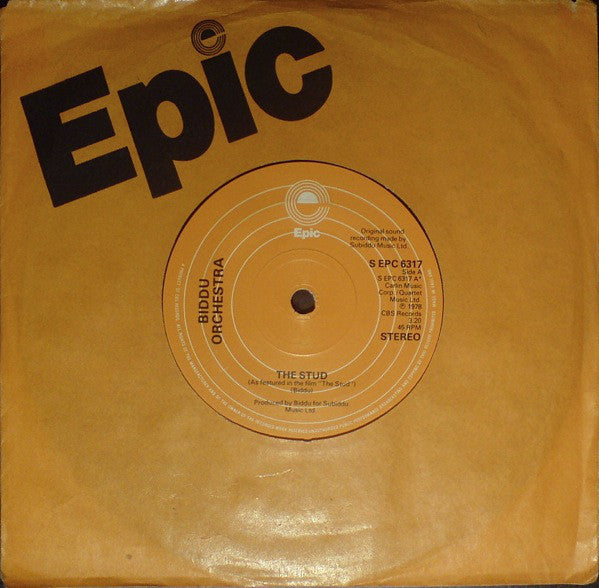 Biddu Orchestra : The Stud (7", Single)