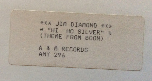 Jim Diamond : Hi Ho Silver (12", W/Lbl)