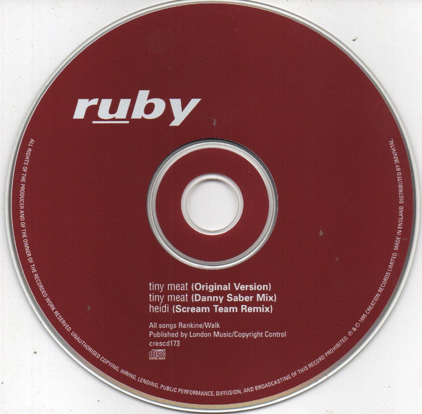 Ruby : Tiny Meat (CD, Single, 1/2)