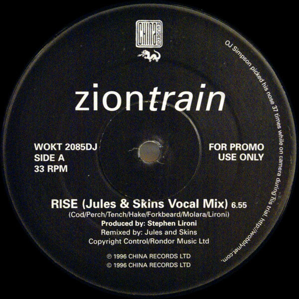 Zion Train : Rise (12", Promo)