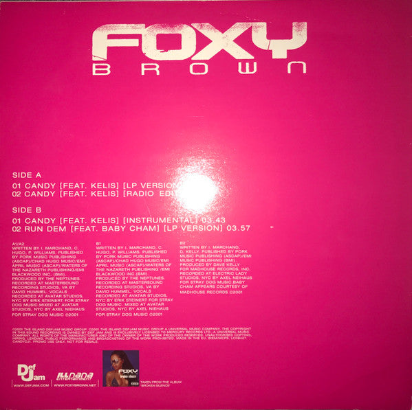 Foxy Brown : Candy (12", Promo)