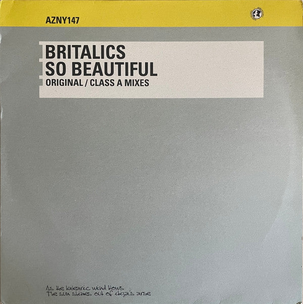 Britalics : So Beautiful (12", TP)