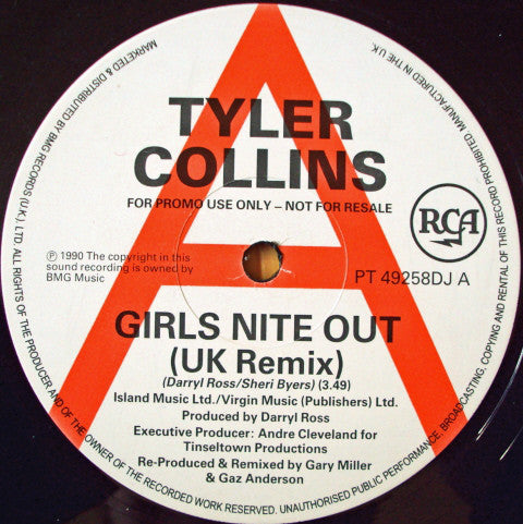 Tyler Collins : Girls Nite Out (12", Promo)
