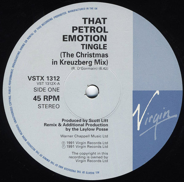 That Petrol Emotion : Tingle (12", Single, Ltd, Num)