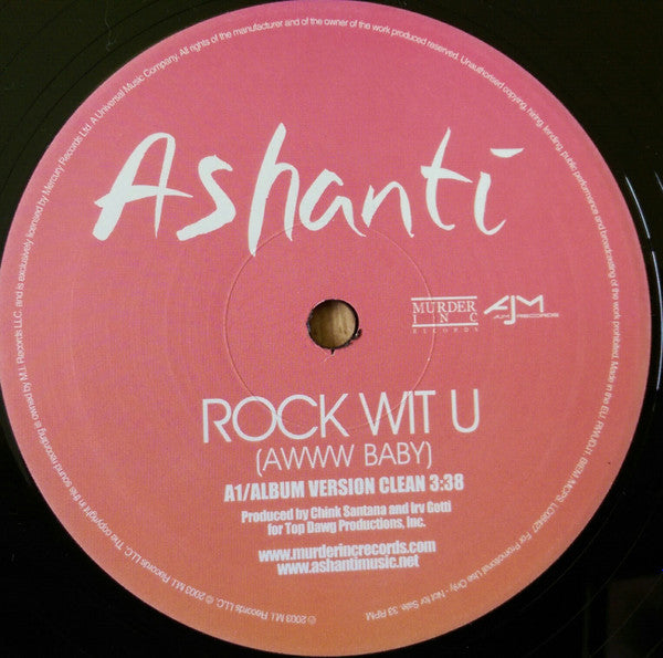 Ashanti : Rock With U (Awww Baby) - Exclusive U.K. Remixes (12", Promo)