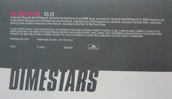 Dimestars : My Superstar (CD, Single, Promo)