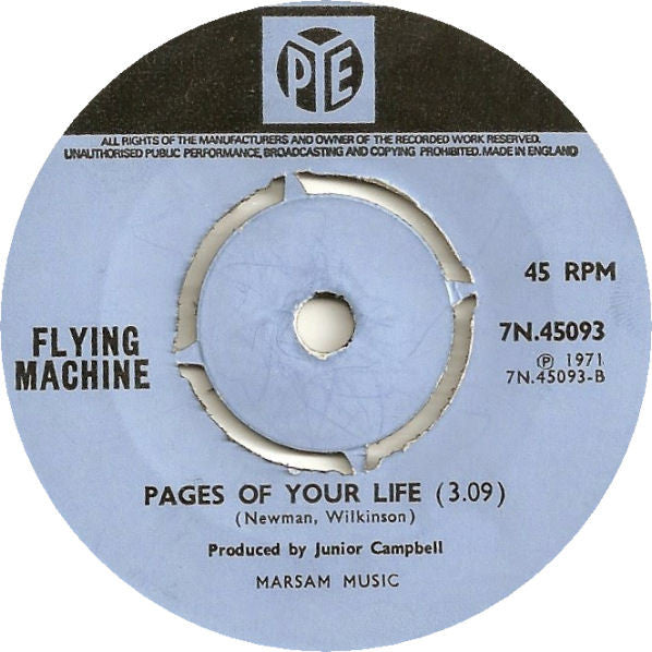The Flying Machine : Yes I Understand (7", Single)
