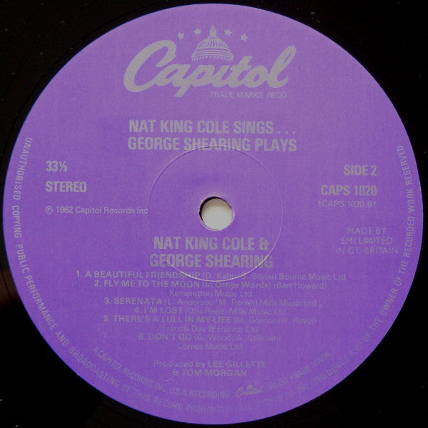 Nat King Cole & George Shearing : Nat King Cole Sings / George Shearing Plays (LP, Album, RE)