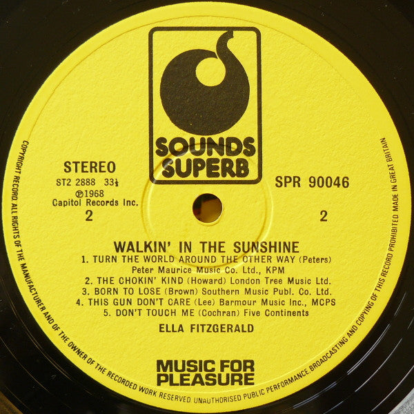 Ella Fitzgerald : Walkin' In The Sunshine (LP, Album, RE)