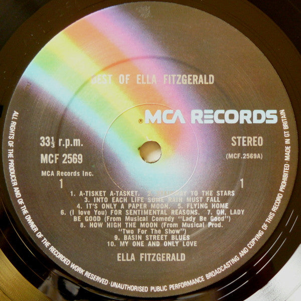 Ella Fitzgerald : The Best Of Ella Fitzgerald (LP, Comp, RE)