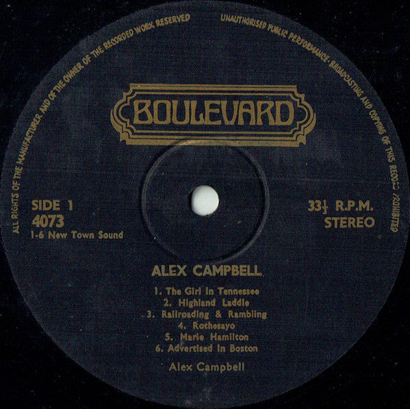 Alex Campbell (2) : Alex Campbell At His Best (LP, Album)