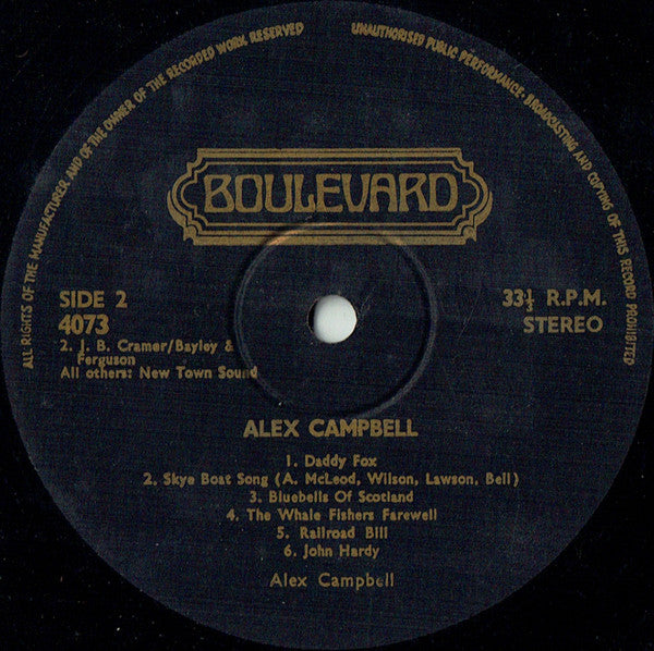 Alex Campbell (2) : Alex Campbell At His Best (LP, Album)