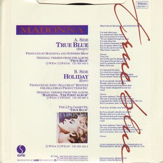 Madonna : True Blue (Remix) (7", Single, Met)