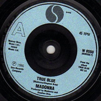 Madonna : True Blue (Remix) (7", Single, Met)