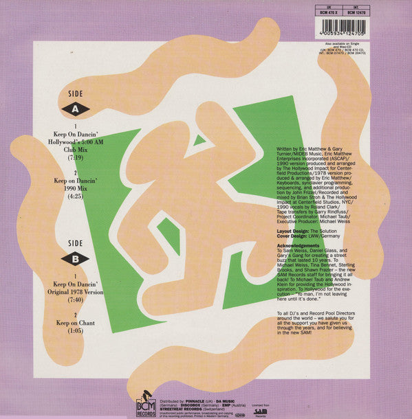 Gary's Gang : Keep On Dancin' 1990 (12")