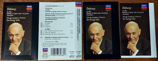 Claude Debussy - Chicago Symphony Orchestra, Georg Solti : La Mer / Prélude À L'Après-Midi D'un Faune / Nocturnes (DCC, Album)