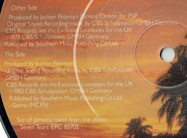 Goombay Dance Band : Sun Of Jamaica (7", Single, Pic)