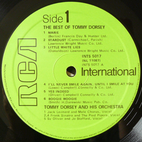 Tommy Dorsey And His Orchestra : The Best Of Tommy Dorsey (LP, Comp)