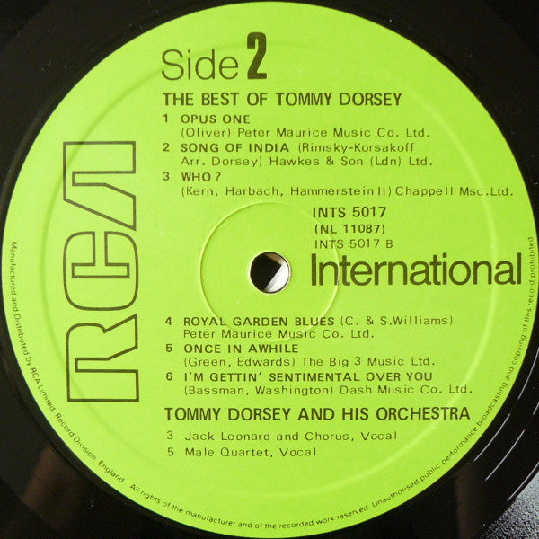 Tommy Dorsey And His Orchestra : The Best Of Tommy Dorsey (LP, Comp)