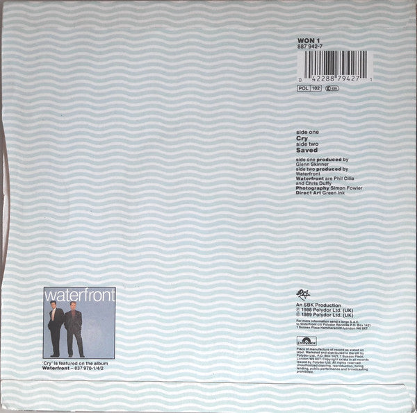 Waterfront (2) : Cry (7", Single, RE)