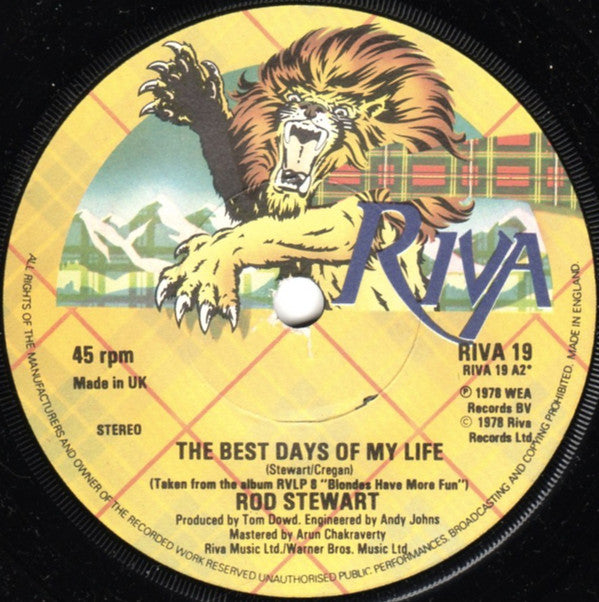 Rod Stewart : Blondes (Have More Fun) / The Best Days Of My Life (7", Single)