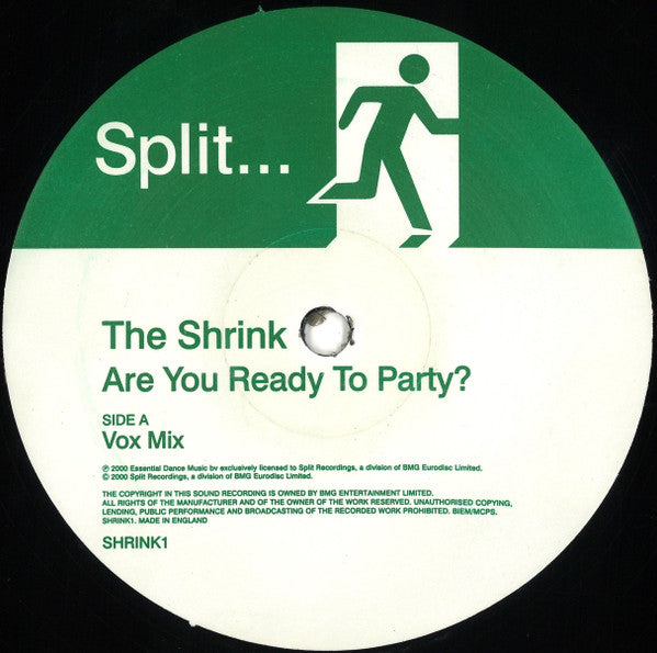 The Shrink : Are You Ready To Party? (12")