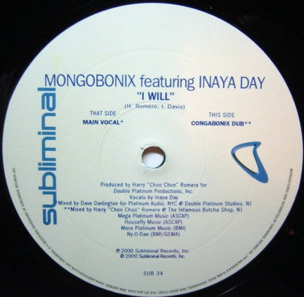 Mongobonix Featuring Inaya Day : I Will (12")