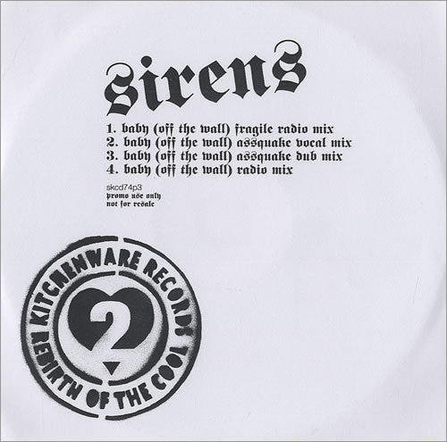 Sirens : Baby (Off The Wall) (CDr, Promo)