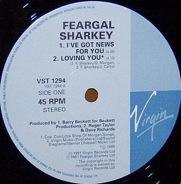 Feargal Sharkey : I've Got News For You (12", Single)