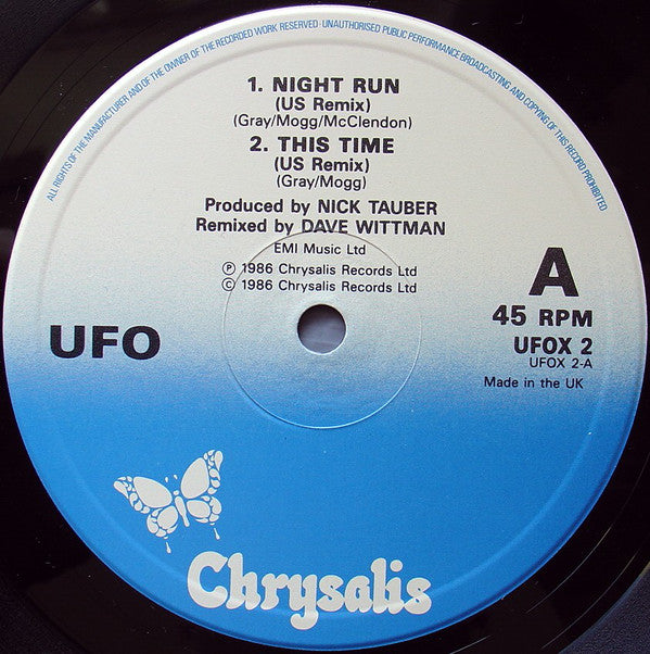 UFO (5) : Night Run - The U.S. Remix E.P. (12", EP)